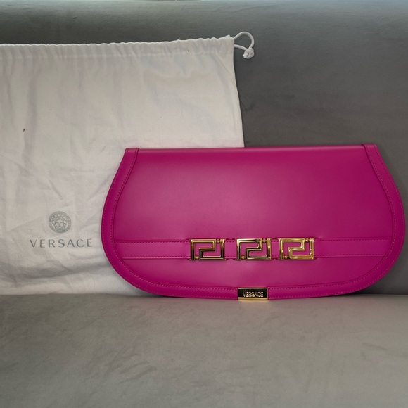 🌟SOLD🌟 NWT Versace Greca Goddess Leather Clutch - Picture 5 of 7